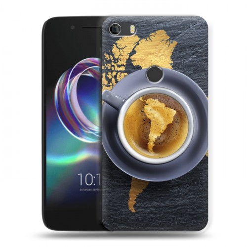 Дизайнерский силиконовый чехол для Alcatel Idol 5 Кофе напиток