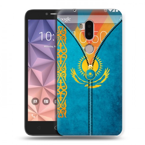 Дизайнерский силиконовый чехол для Alcatel A7 XL Флаг Казахстана