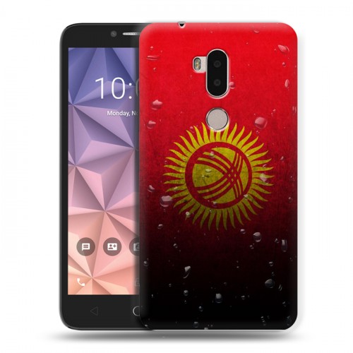 Дизайнерский силиконовый чехол для Alcatel A7 XL Флаг Киргизии