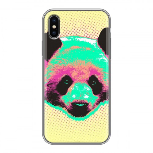 Дизайнерский силиконовый чехол для Iphone x10 Животный поп-арт