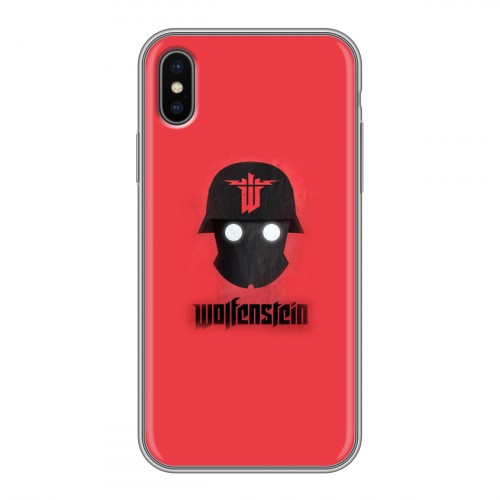 Дизайнерский силиконовый чехол для Iphone x10 Wolfenstein