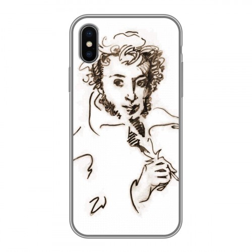 Дизайнерский силиконовый чехол для Iphone x10 Пушкин
