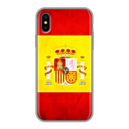 Дизайнерский силиконовый чехол для Iphone x10 флаг Испании