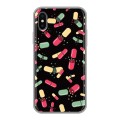 Дизайнерский силиконовый чехол для Iphone x10 Разноцветные таблетки