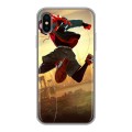 Дизайнерский силиконовый чехол для Iphone x10 Человек-паук : Через вселенные