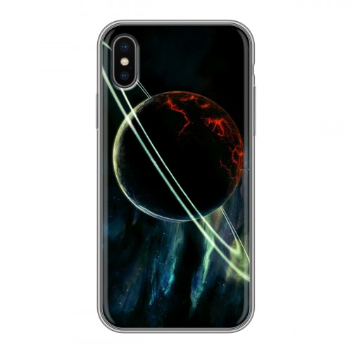 Дизайнерский силиконовый чехол для Iphone x10 Сатурн