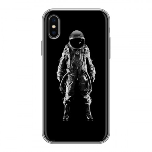 Дизайнерский силиконовый чехол для Iphone x10 Космонавт