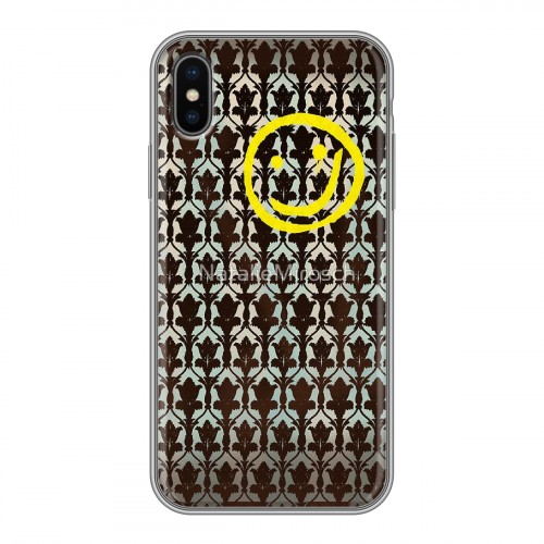Дизайнерский силиконовый чехол для Iphone x10 Шерлок