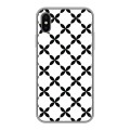 Дизайнерский силиконовый чехол для Iphone x10 Черно-белые фантазии