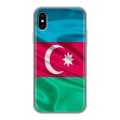 Дизайнерский силиконовый чехол для Iphone x10 Флаг Азербайджана