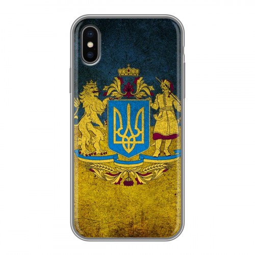 Дизайнерский силиконовый чехол для Iphone x10 Флаг Украины