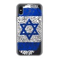 Дизайнерский силиконовый чехол для Iphone x10 Флаг Израиля