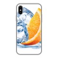 Дизайнерский силиконовый чехол для Iphone x10 Апельсины