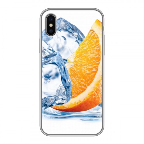 Дизайнерский силиконовый чехол для Iphone x10 Апельсины