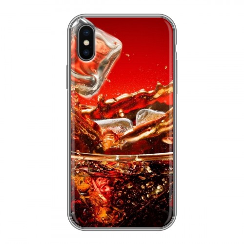 Дизайнерский силиконовый чехол для Iphone x10 Coca-cola