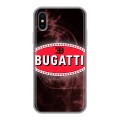 Дизайнерский силиконовый чехол для Iphone x10 Bugatti