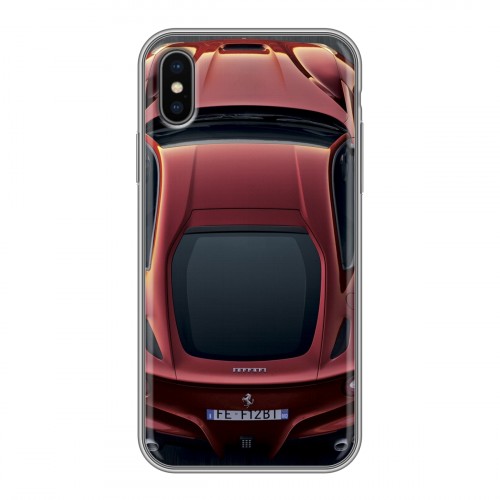 Дизайнерский силиконовый чехол для Iphone x10 Ferrari