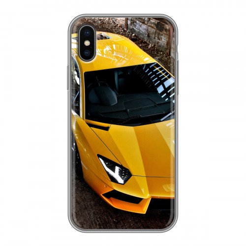 Дизайнерский силиконовый чехол для Iphone x10 Lamborghini