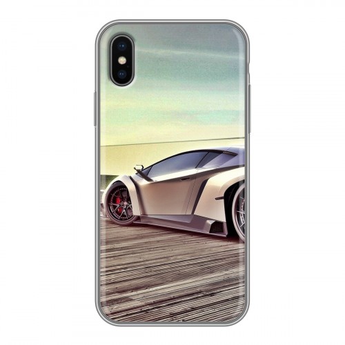 Дизайнерский силиконовый чехол для Iphone x10 Lamborghini