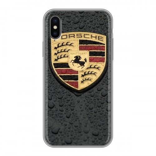 Дизайнерский силиконовый чехол для Iphone x10 Porsche