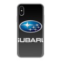 Дизайнерский силиконовый чехол для Iphone x10 Subaru