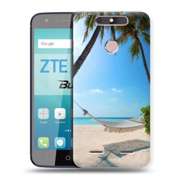 Дизайнерский силиконовый чехол для ZTE Blade V8 Lite пляж (на заказ)