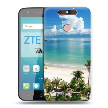 Дизайнерский силиконовый чехол для ZTE Blade V8 Lite Пляж (на заказ)