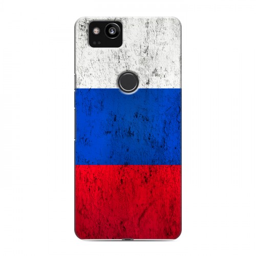 Дизайнерский пластиковый чехол для Google Pixel 2 Российский флаг