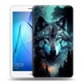 Дизайнерский силиконовый чехол для Huawei MediaPad T3 7 3G Волк и луна