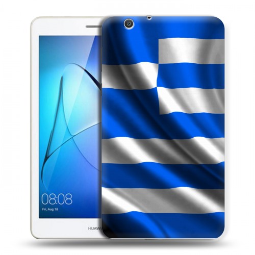 Дизайнерский силиконовый чехол для Huawei MediaPad T3 7 3G Флаг Греции