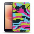 Дизайнерский силиконовый чехол для Samsung Galaxy Tab A 8.0 (2017) Кислотный камуфляж