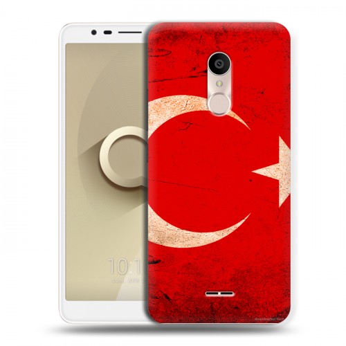 Дизайнерский пластиковый чехол для Alcatel 3C Флаг Турции