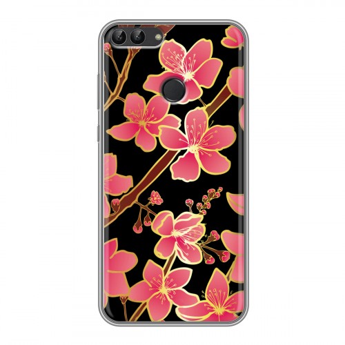 Дизайнерский силиконовый чехол для Huawei P Smart Люксовые цветы