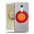 Полупрозрачный дизайнерский пластиковый чехол для Alcatel 3 флаг Киргизии