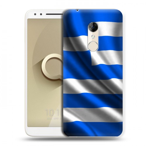 Дизайнерский пластиковый чехол для Alcatel 3 Флаг Греции