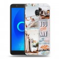 Дизайнерский пластиковый чехол для Alcatel 1C Коллаж