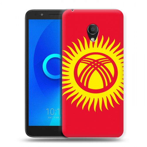 Дизайнерский пластиковый чехол для Alcatel 1C Флаг Киргизии