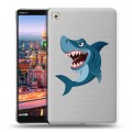 Полупрозрачный дизайнерский пластиковый чехол для Huawei MediaPad M5 8.4 Прозрачные акулы