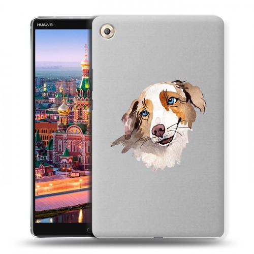 Полупрозрачный дизайнерский пластиковый чехол для Huawei MediaPad M5 8.4 Прозрачные собаки