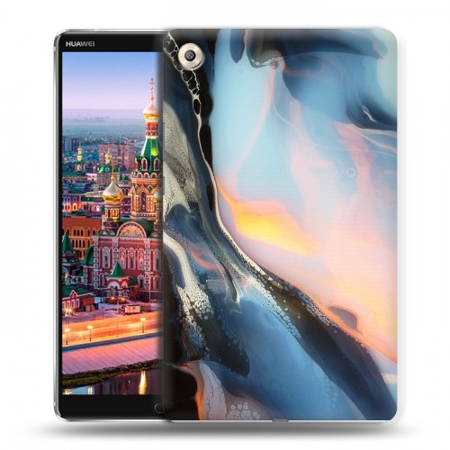 Дизайнерский пластиковый чехол для Huawei MediaPad M5 8.4 Мраморные узоры