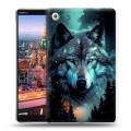 Дизайнерский пластиковый чехол для Huawei MediaPad M5 8.4 Волк и луна