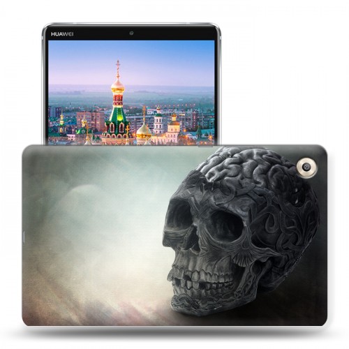 Дизайнерский пластиковый чехол для Huawei MediaPad M5 8.4 Мир черепов