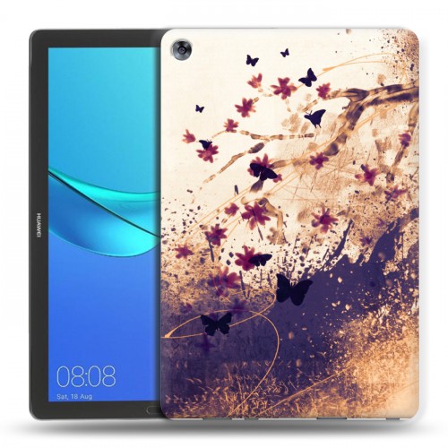 Дизайнерский силиконовый чехол для Huawei MediaPad M5 10.8 Цветочные мазки