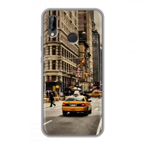 Дизайнерский силиконовый чехол для Huawei P20 Lite Нью-Йорк
