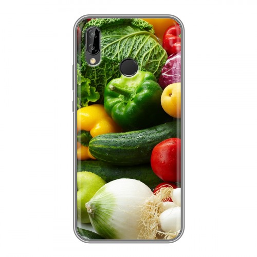 Дизайнерский силиконовый чехол для Huawei P20 Lite Овощи