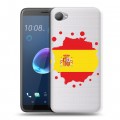 Полупрозрачный дизайнерский пластиковый чехол для HTC Desire 12 флаг Испании