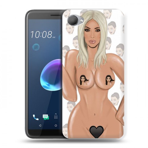 Дизайнерский пластиковый чехол для HTC Desire 12 Ким Кардашьян