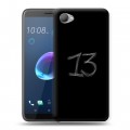 Дизайнерский пластиковый чехол для HTC Desire 12 Черно и кратко