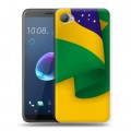 Дизайнерский пластиковый чехол для HTC Desire 12 Флаг Бразилии