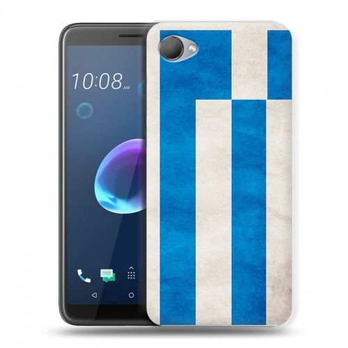 Дизайнерский пластиковый чехол для HTC Desire 12 Флаг Греции
